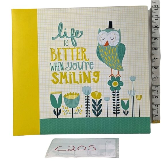 Owl-Themed Scrapbook Album "Life Is Better When Youre Smiling" 9.5" x 9.5" C205 - Picture 6 of 6